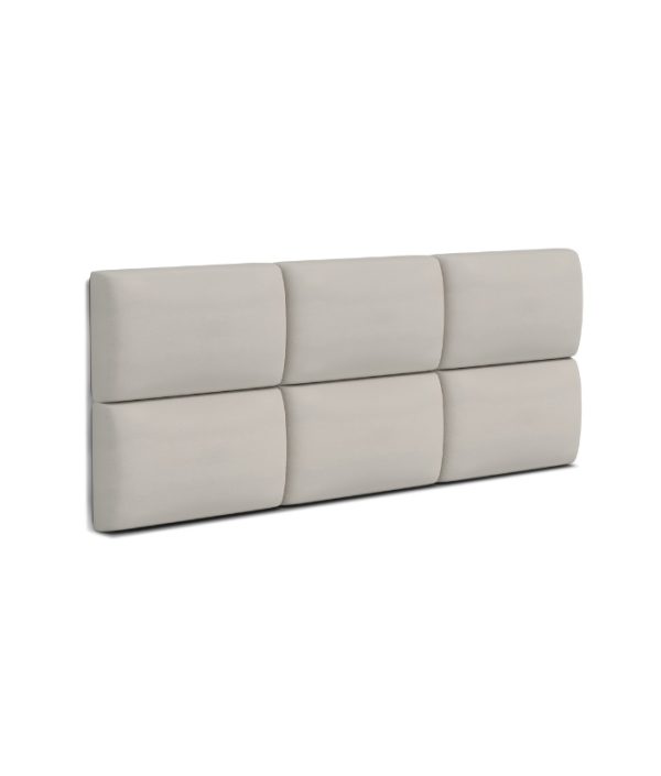 Velourkledd veggpaneler, cream (forskjellige mål)