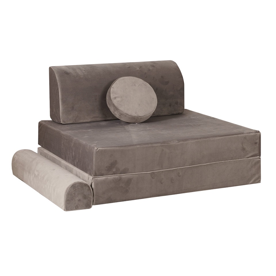 Mjau, Byggbar barnesofa lenestol madras, grå - Bilde 4