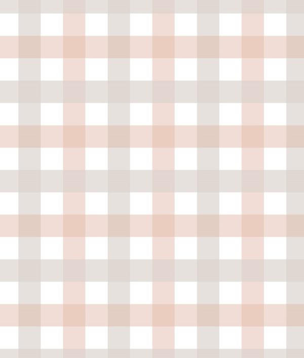 Dekornik, tapet Retro Check Beige Rosa Small