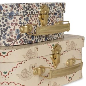 Konges Sløjd, oppbevaringsbokser Swan/Vivi Fleur, 2-pack
