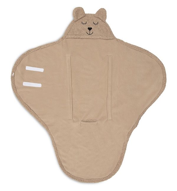 Jollein, omslagsbabywrap kjørepose Bear boucle, kjeks