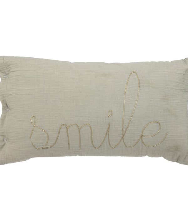 Grønn rektangulær pute, Smile