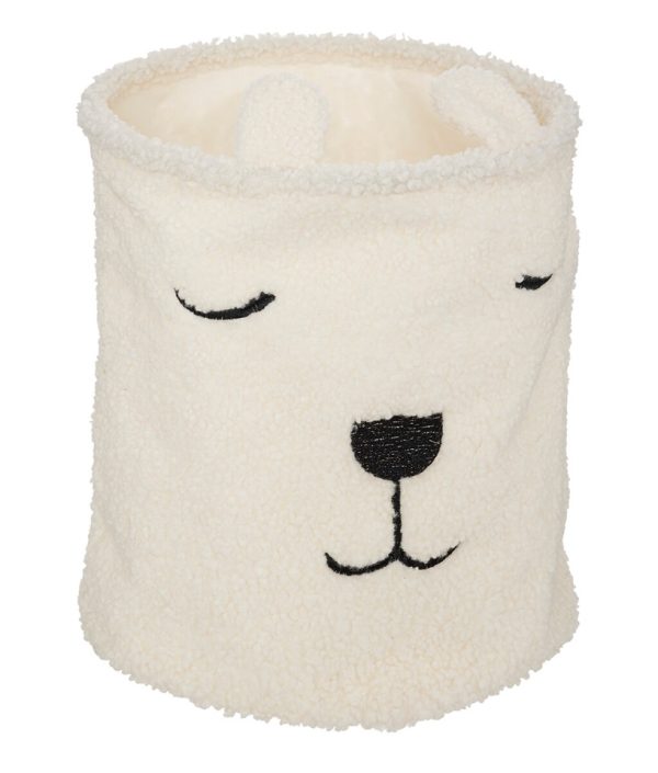 Oppbevaringskurv White Teddy