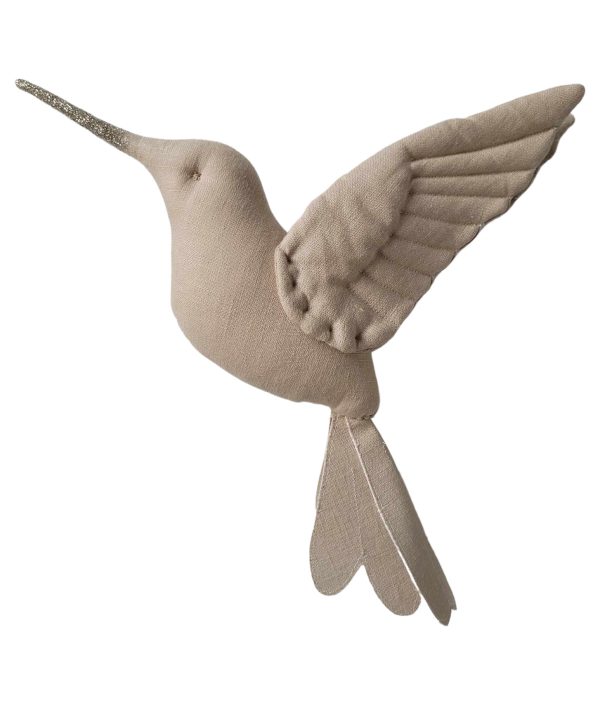 Veggdekorasjon beige kolibri