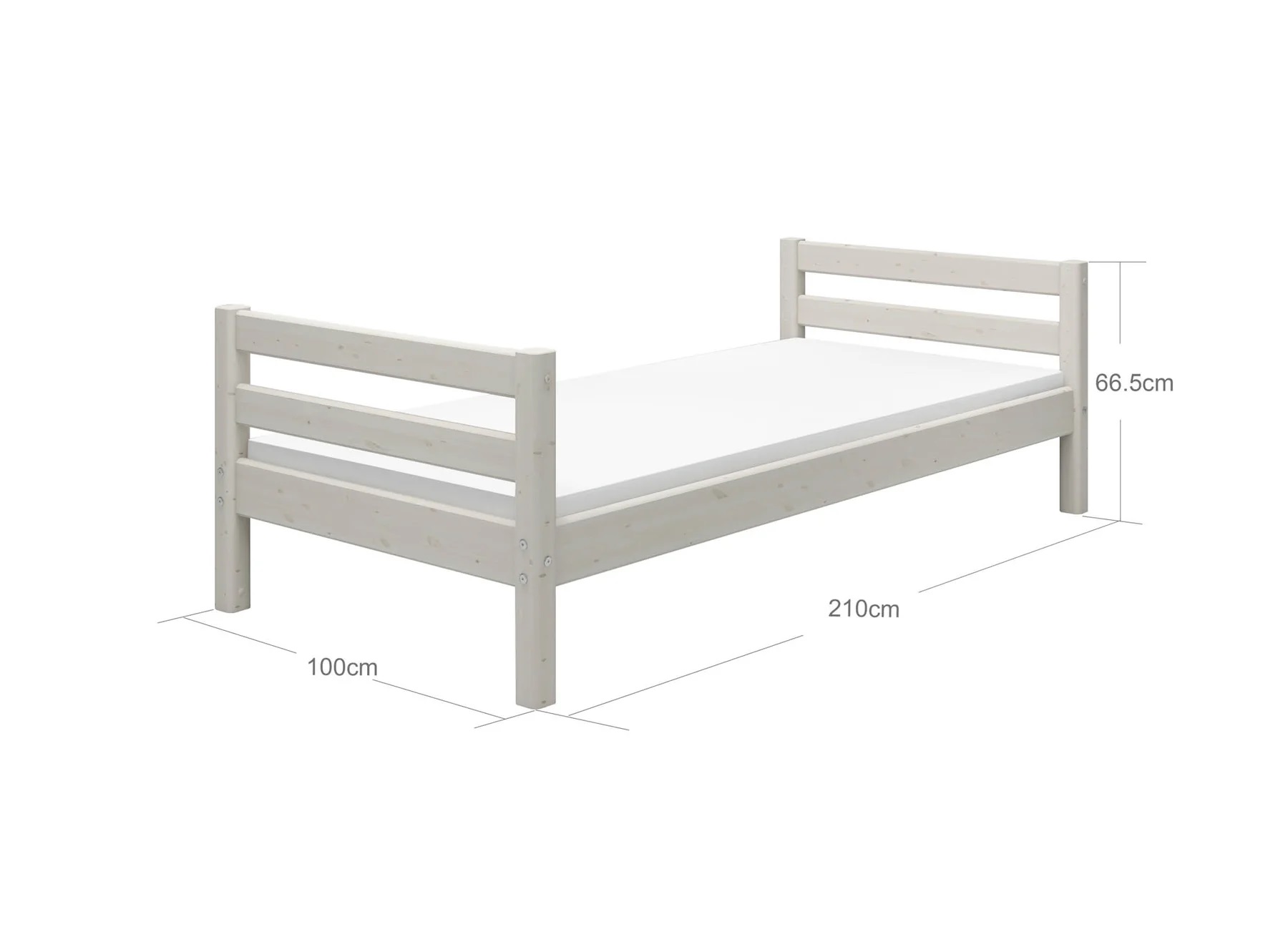Flexa, barneseng 90x200 cm Classic, hvit - Bilde 6