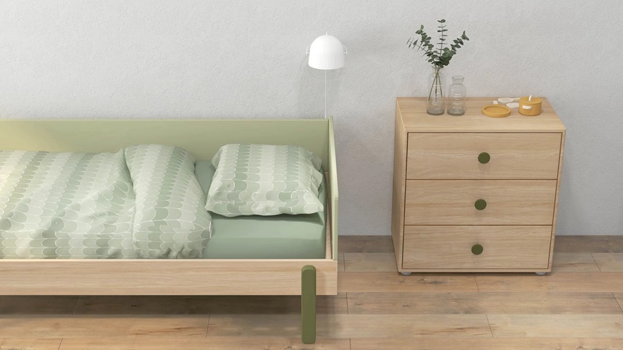 Flexa, barneseng dagbädd 90x200 cm Popsicle, kiwi oak - Bilde 6