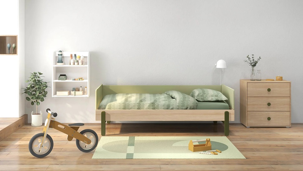 Flexa, barneseng dagbädd 90x200 cm Popsicle, kiwi oak - Bilde 5