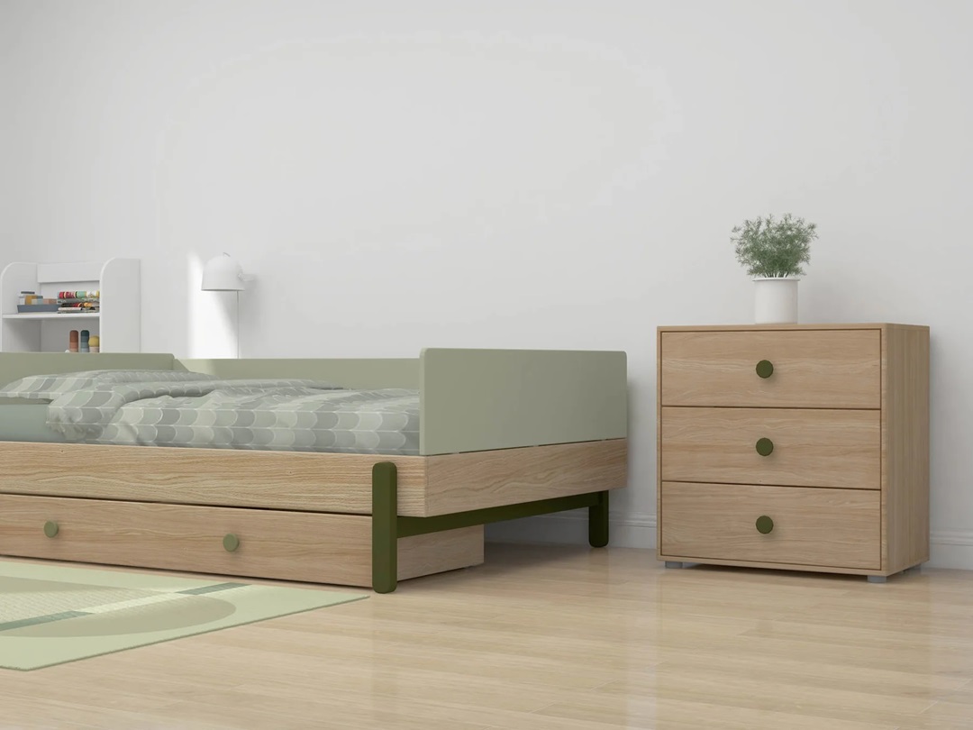Flexa, barneseng dagbädd 90x200 cm Popsicle, kiwi oak - Bilde 8