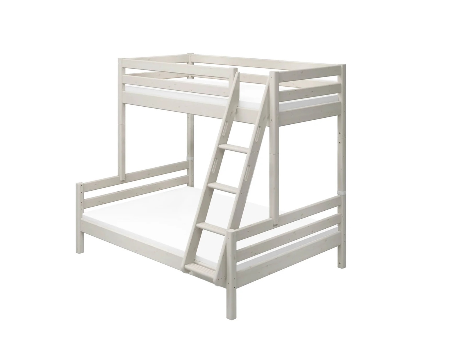 Flexa, køyeseng familieseng Classic 90x200/140x200 cm, hvit