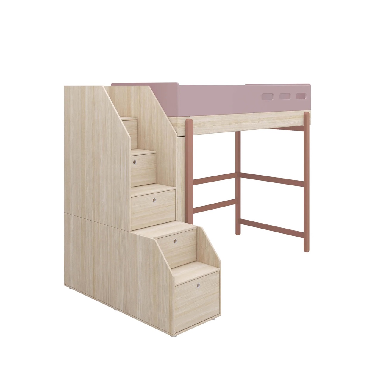 Flexa, høy hems med trapp 90x200 cm Popsicle, cherry oak - Bilde 8