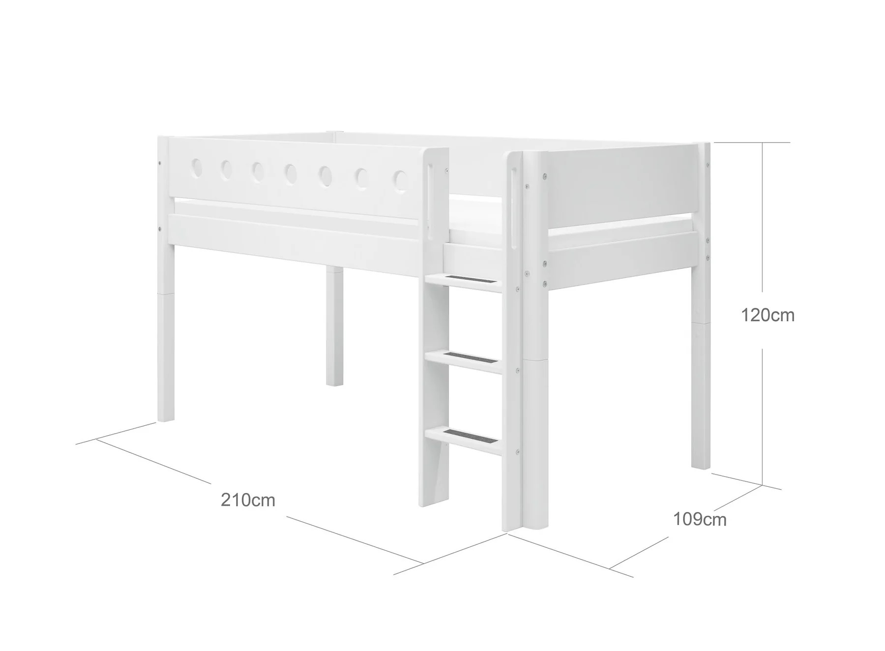Flexa, lav hems 90x200 cm White - Bilde 10