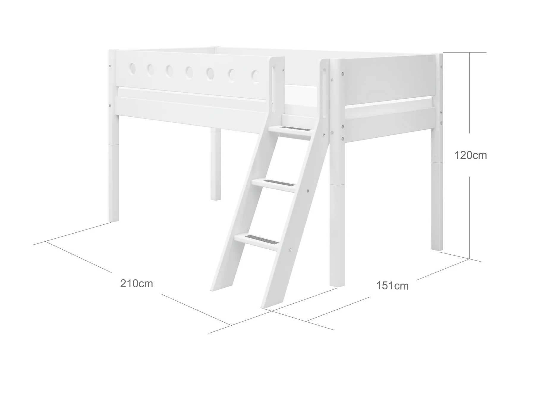 Flexa, lav hems 90x200 cm White - Bilde 11
