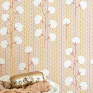 Majvillan, tapet til barnerommet Sweet cotton, rosa