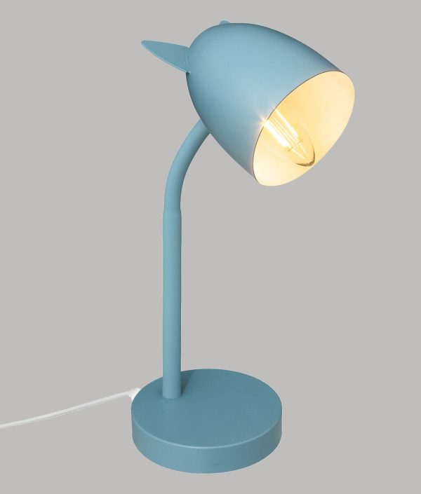 Bordlampe med ører til barnerommet, blå