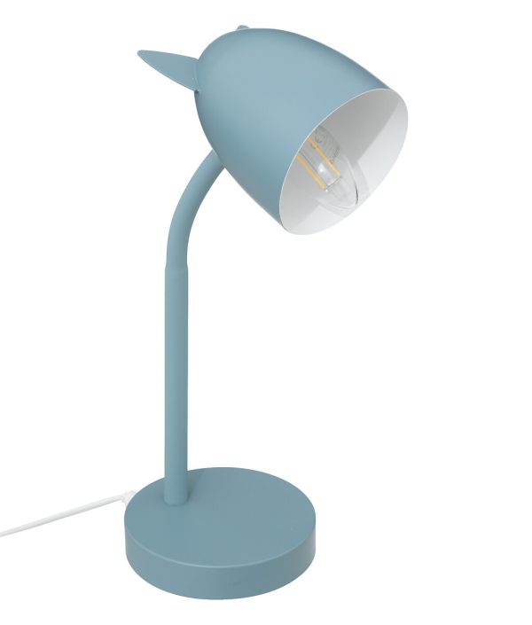 Bordlampe med ører til barnerommet, blå