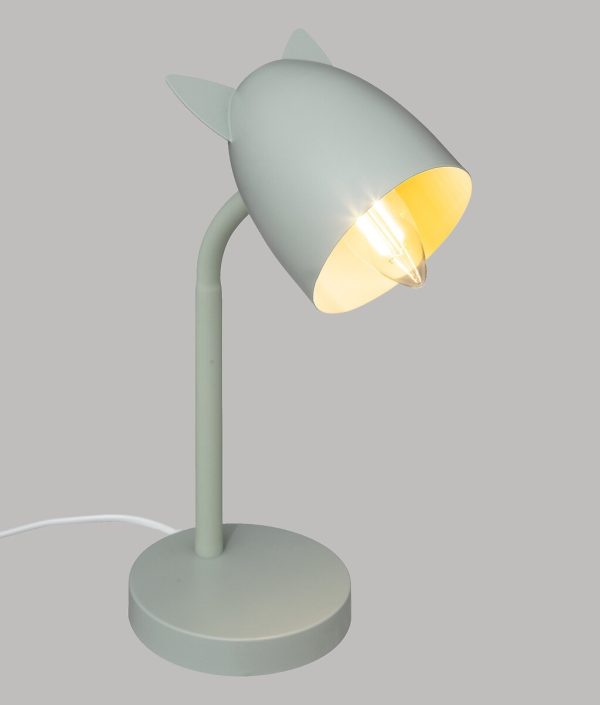 Bordlampe med ører til barnerommet, grønn