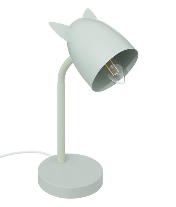 Bordlampe med ører til barnerommet, grønn