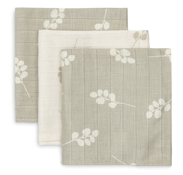 Jollein, koseklut vaskeklut Twig Olive Green, 3-pack