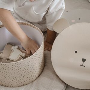 Jabadabado, oppbevaringsboks Teddy 2-pack, beige