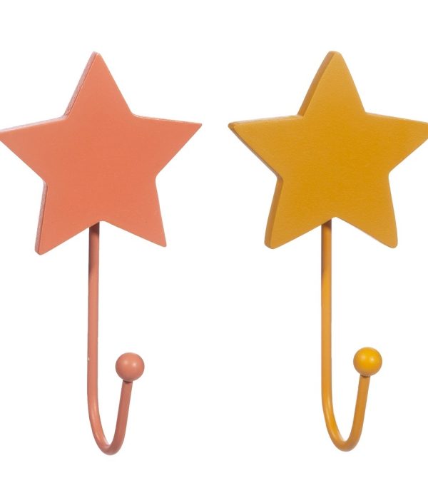 Sass&Belle, veggkrok stjerne, 2-pakk