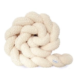 Sengehest flettet boucle - Ecru