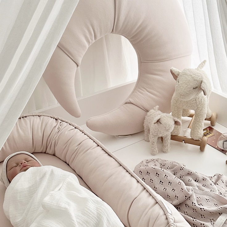Cotton & Sweets, ammekudde Croissant, pudderrosa - Bilde 6