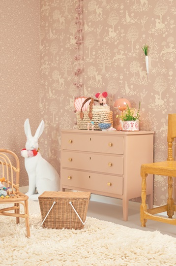 Majvillan, tapet til barnerommet Flora, dreamy lilac - Bilde 4