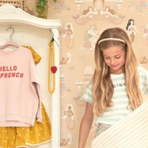 Majvillan, tapet til barnerommet Mermaid reef, sandy beige