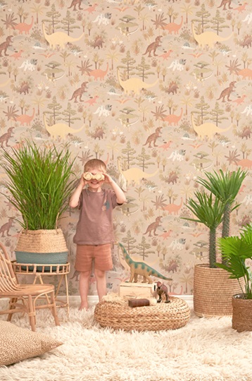Majvillan, tapet til barnerommet Dinosaur vibes, sandy beige - Bilde 2
