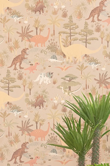Majvillan, tapet til barnerommet Dinosaur vibes, sandy beige - Bilde 4