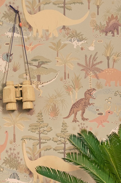 Majvillan, tapet til barnerommet Dinosaur vibes, soft green - Bilde 5