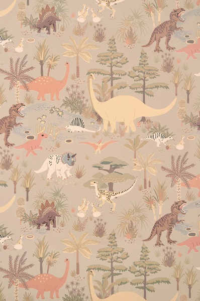 Majvillan, tapet til barnerommet Dinosaur vibes, soft green - Bilde 8