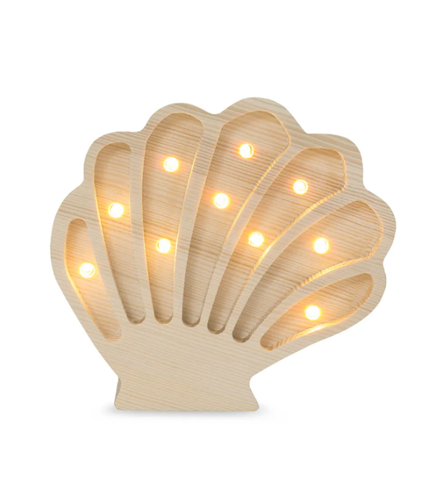 Little Lights, Nattlampe til barnerommet, Snegleskall coastal wood