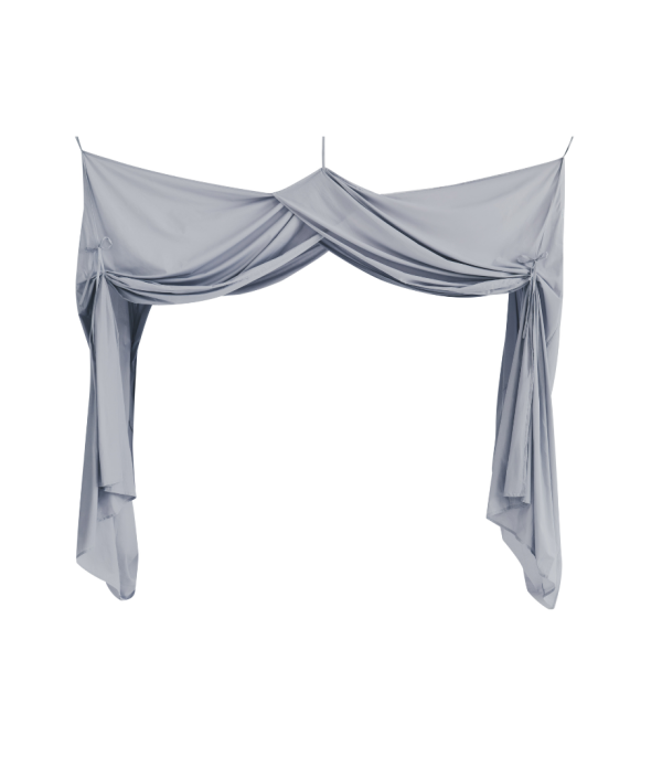 Babylove, Bed drape sengehimmel, grå