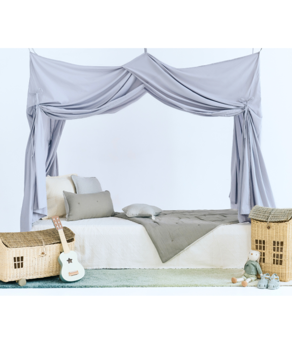 Babylove, Bed drape sengehimmel, grå