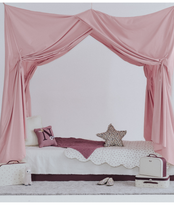 Babylove, Bed drape sengehimmel, pudderrosa