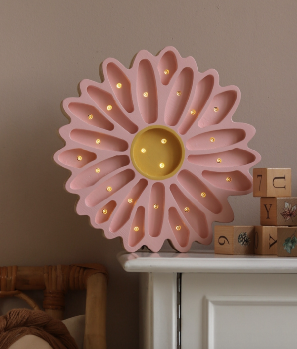 Little Lights, Nattlampe til barnerommet, Daisy powder pink