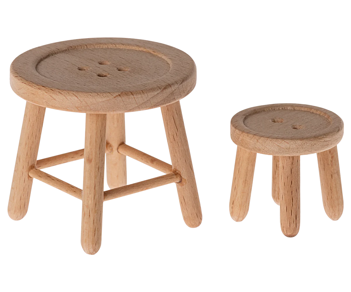Maileg, mini bord & krakk
