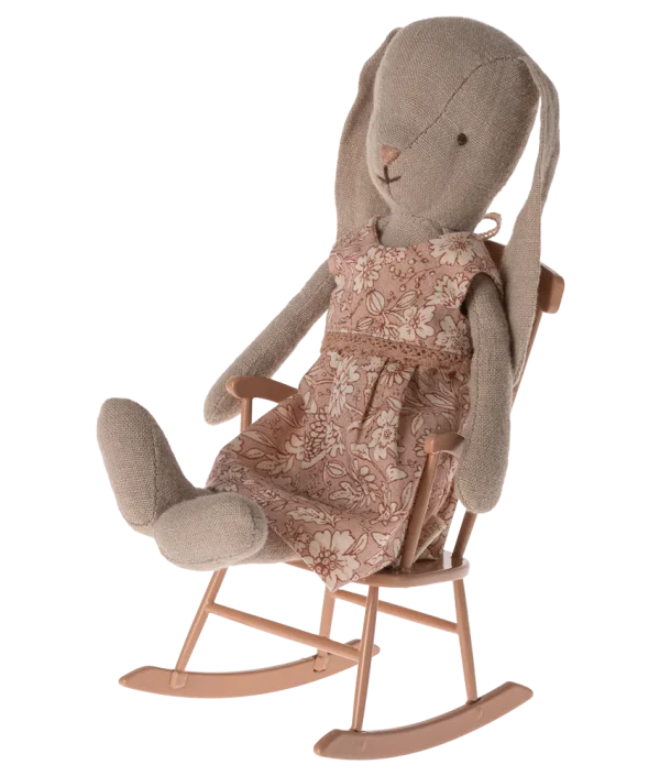 Maileg, mørk rosa gyngestol mini