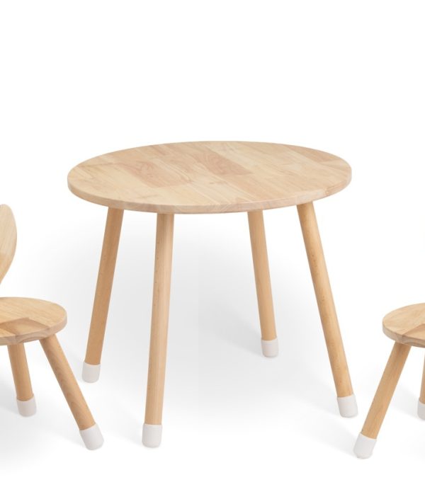 Babylove- bord med 2 kaninstoler, natur
