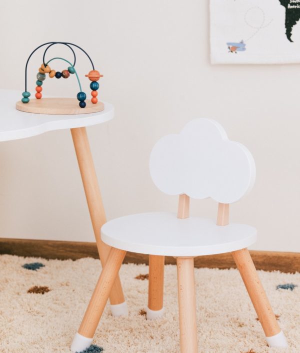 Babylove- bord med 2 skystolar, hvit