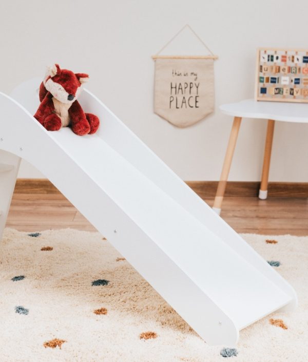 Babylove, Junior hvit/natur sklibakke i tre