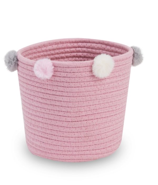 Babylove oppbevaringskurv til barnerommet (rosa)