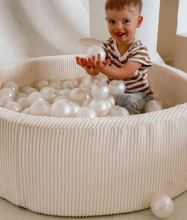 Beige ballbasseng BASIC, 90x30, med 200 baller