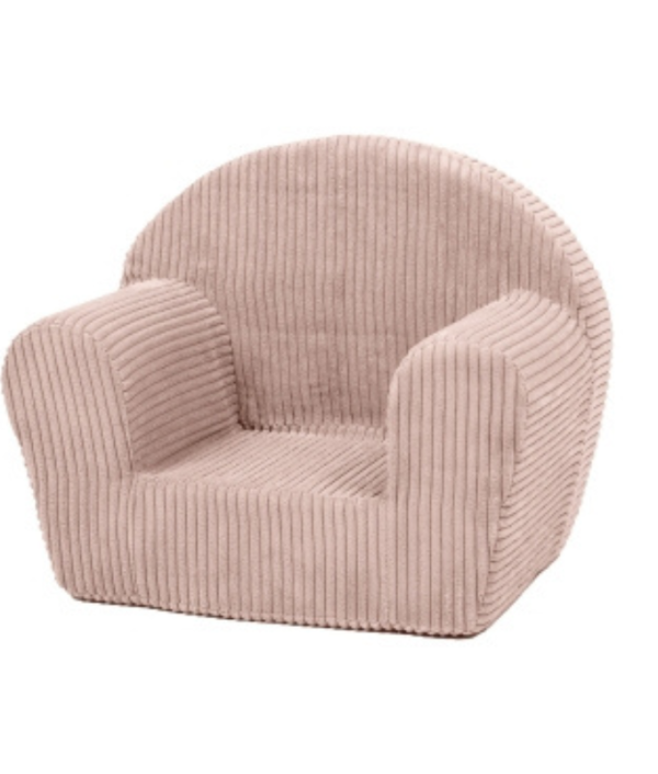 Sofa Beanbag lenestol, rosa cordfløyel stoff