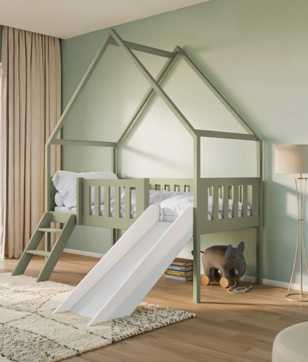 Husseng Stella med rutsjebane - 80x180 cm, Olive