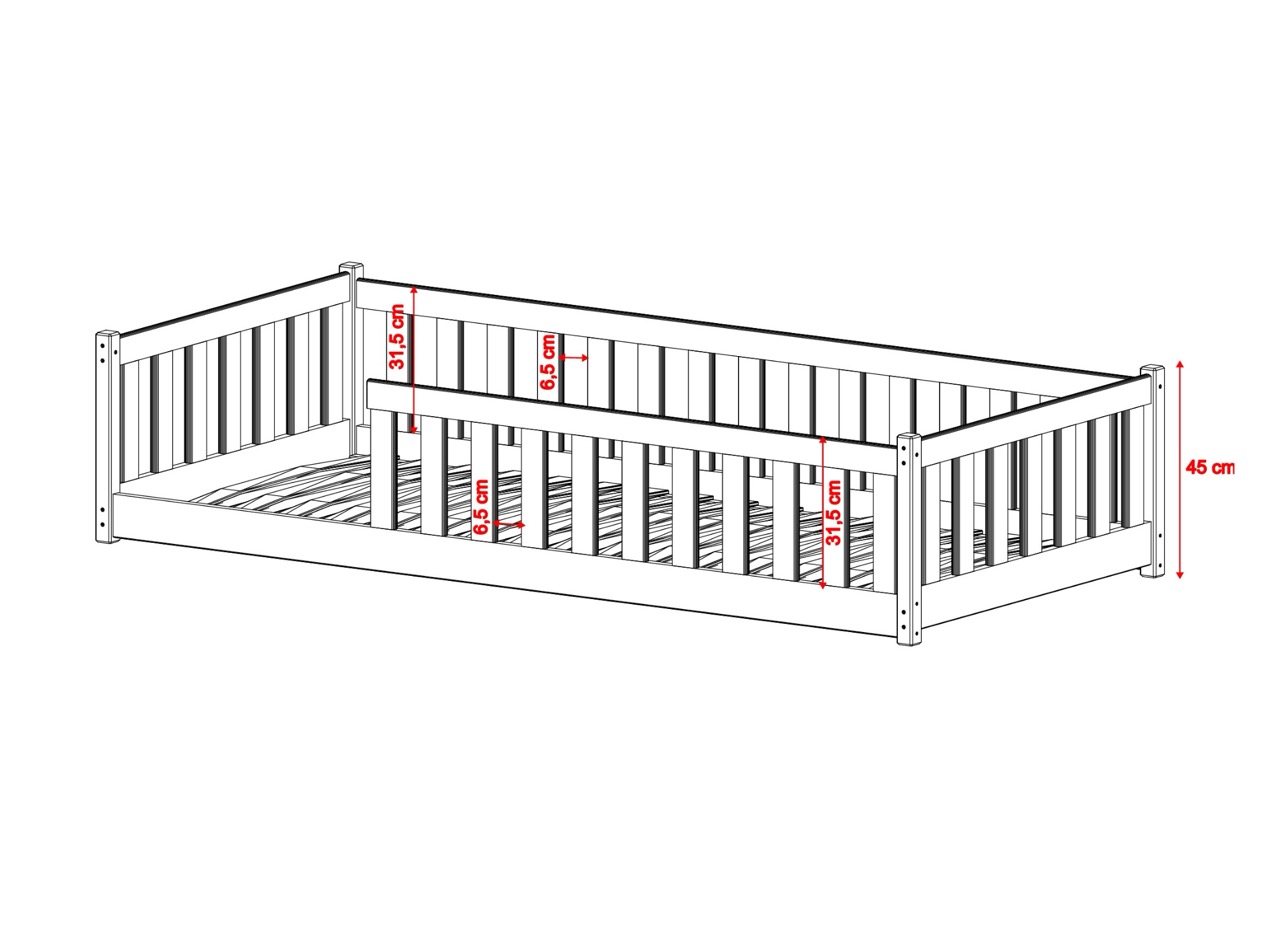Stor juniorseng Mira 140x200 cm, antrasitt - Bilde 2