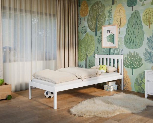 Hvit barneseng Marius 90x200 cm