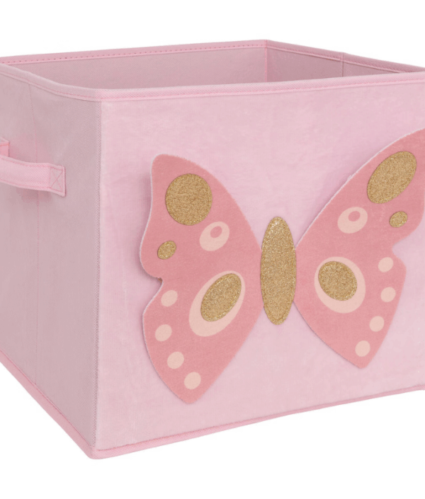 Oppbevaringskurv pink Butterfly