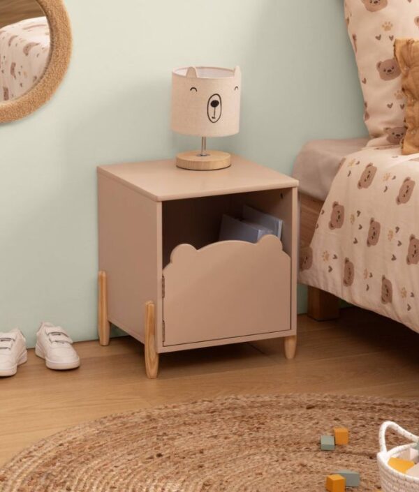 Nattbord, beige bjørn